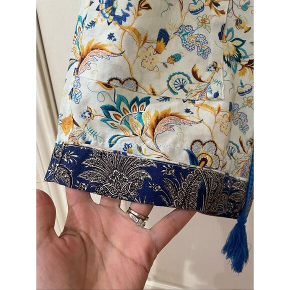 Sundance Kalini Shorts Cuffed Linen Cotton Blend Boho Tassel Cottagecore NWOT Sz - Picture 3 of 7